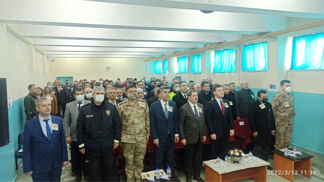 İlçemizde 12 Mart İstiklal Marşı'nın Kabulü ve Mehmet Akif ERSOY 'u Anma programı düzenlendi.